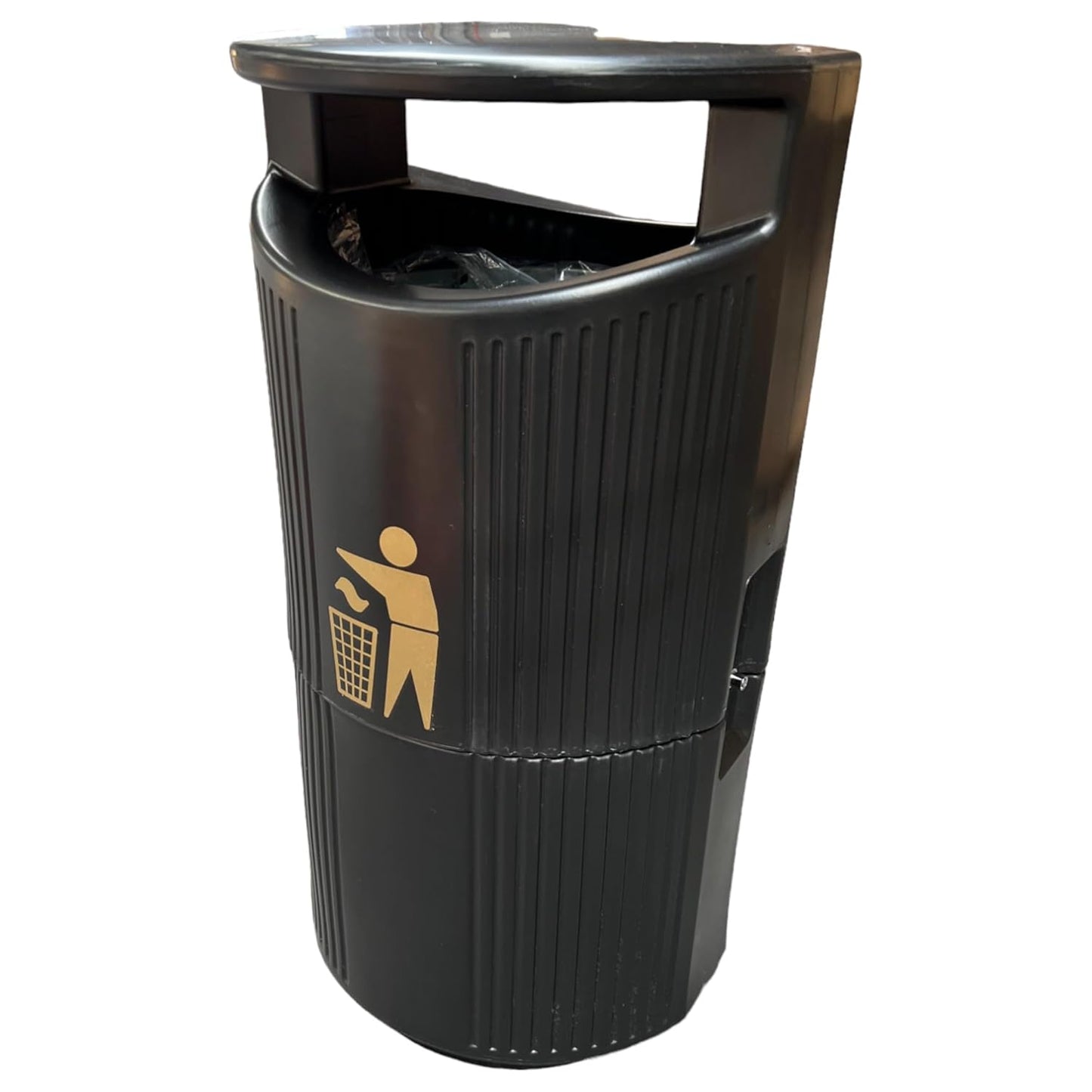 Outdoor Sack Holder Bin, Hooded Top with Galvanised Liner, 94L - Premium Bins from Chabrias Ltd - Just £214.99! Shop now at Chabrias Ltd