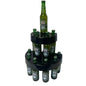 Chabrias Ltd Bottle Display Stand Black - Two-Tiered Organizer for Drinks and Collectibles, Sturdy and Compact Design - Ideal for Home Bar Or Commercial setting - Premium Home from Chabrias Ltd - Just £7.59! Shop now at Chabrias Ltd