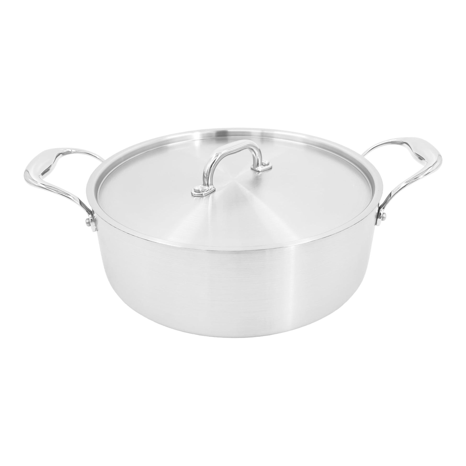 Chabrias Ltd Stainless Steel Chef Pan 10"/26cm Frying Pan Non Stick Cooking Pan Tri-Ply Compatible with All Heat Sources Inc Induction PFOA-Free British Made - Premium Kitchen from Chabrias Ltd - Just £42.74! Shop now at Chabrias Ltd