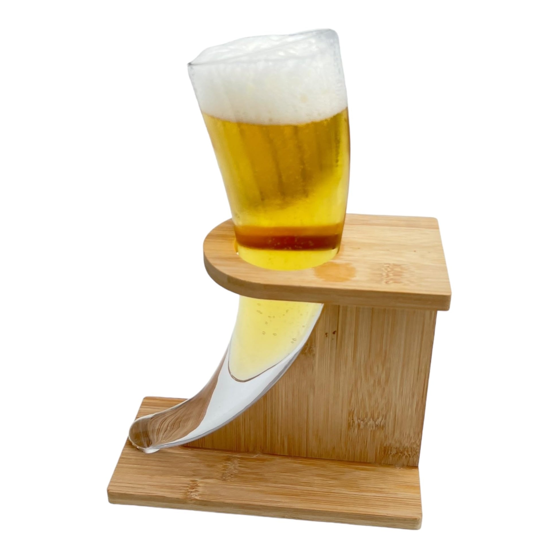 Chabrias Ltd Unique Viking Beer Horn Glass with Stand - 17oz/480ml, Novelty Drinking Vessel Gift - Premium Kitchen from Chabrias Ltd - Just £17.99! Shop now at Chabrias Ltd