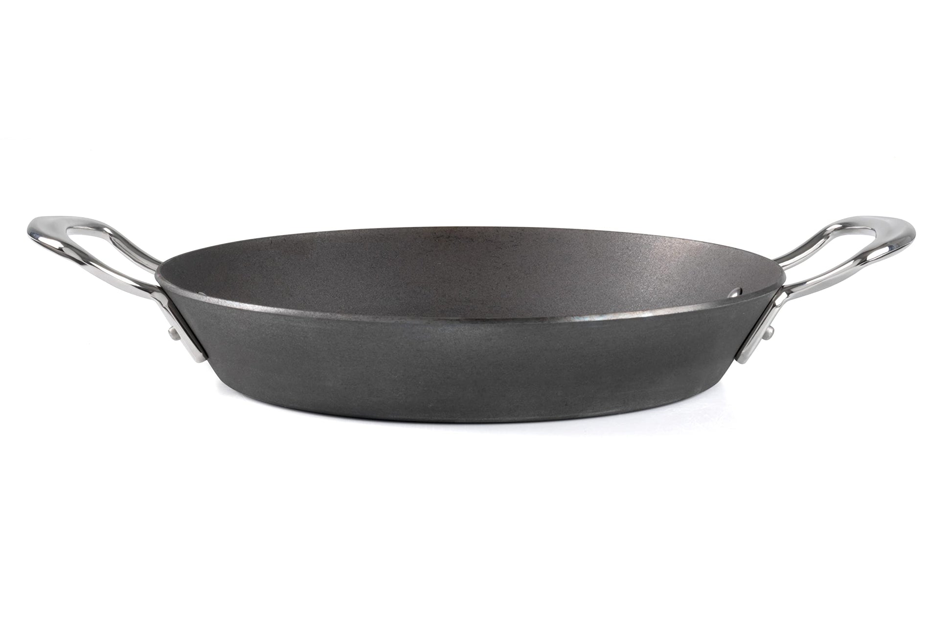 Samuel Groves Professional Seasoned Carbon Steel Range Frying Pan, Balti Dish, Paella Pan and BBQ Melting Pot, Indestructible Construction for Cooking Any Dish UK Made - Premium Kitchen from Samuel Groves - Just £33.25! Shop now at Chabrias Ltd