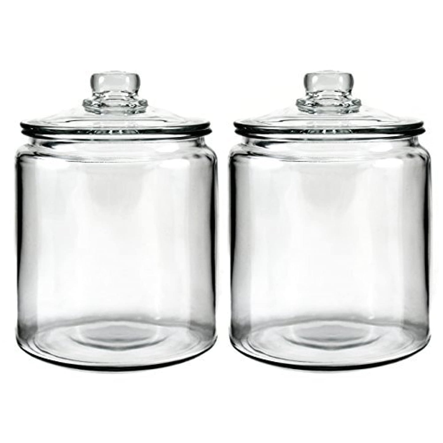 Anchor Hocking Heritage Hill Glass 0.5 Gallon Storage Jar, Set of 2 - Premium Kitchen from Chabrias Ltd - Just £49.99! Shop now at Chabrias Ltd