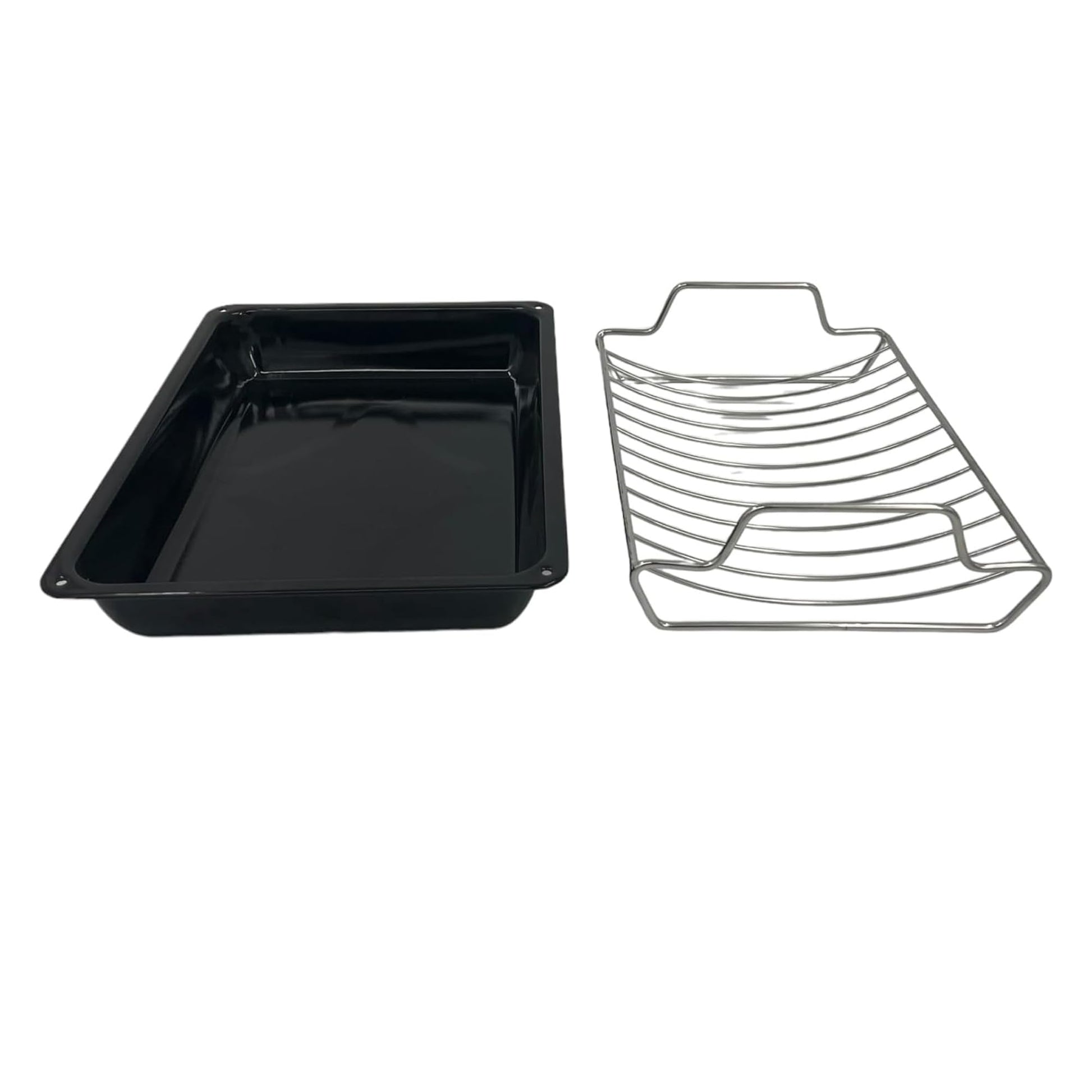 Vitreous Enamel Roasting Tin Set, Tray and Oval with Lid, 32.5cm - Premium Kitchen from Chabrias Ltd - Just £29.99! Shop now at Chabrias Ltd