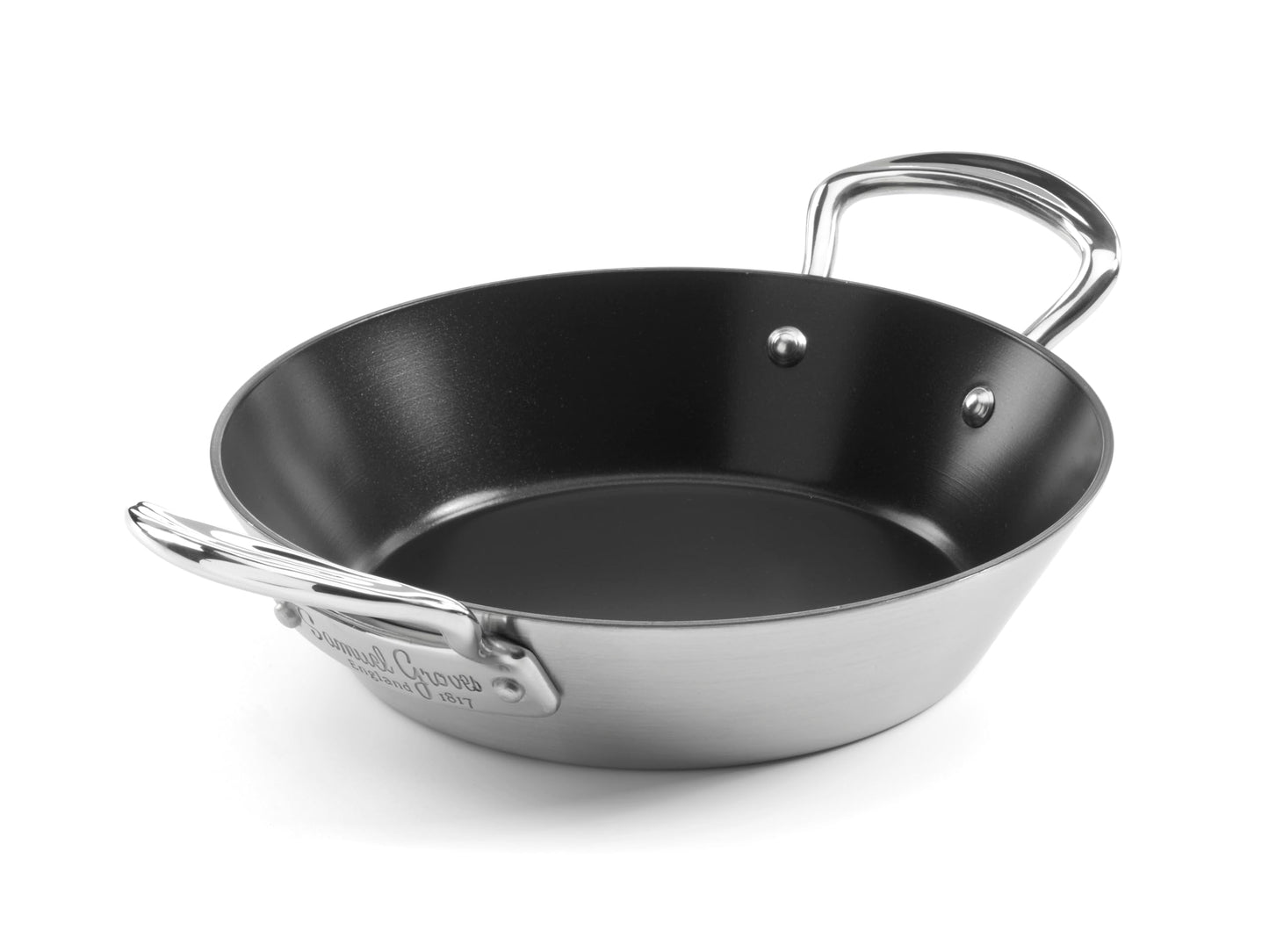 Classic 28cm Non-Stick Stainless Steel Triply Paella Pan Made in England - Premium Kitchen from Chabrias Ltd - Just £85.49! Shop now at Chabrias Ltd