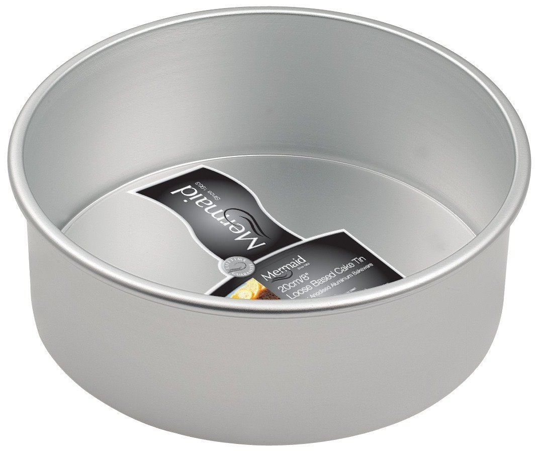 Mermaid Silver Anodised Aluminium Round Loose Based Cake Tin Made in England - Premium Kitchen from Mermaid - Just £16.15! Shop now at Chabrias Ltd