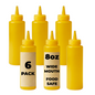 6-pack yellow 250ml squeeze bottles for sauces and condiments