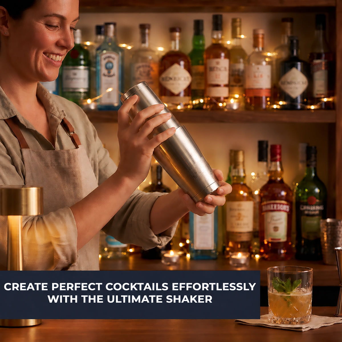 Boston Shaker with Weighted Base – Stainless Steel Professional Cocktail Shaker