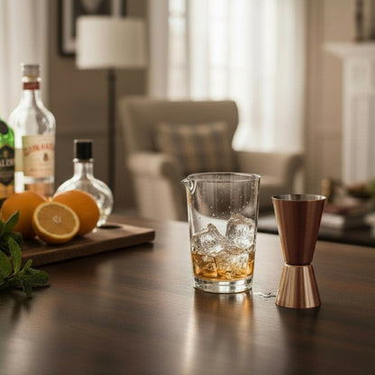 Stainless Steel With Rose Gold Finish,  25/50ml Measure Jigger (1 Piece)