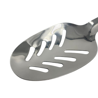 Le Buffet Slotted Scoop 9.5" – Stainless Steel with Heat-Resistant Handle (Black) - Premium Kitchen from Chabrias Ltd - Just £7.99! Shop now at Chabrias Ltd