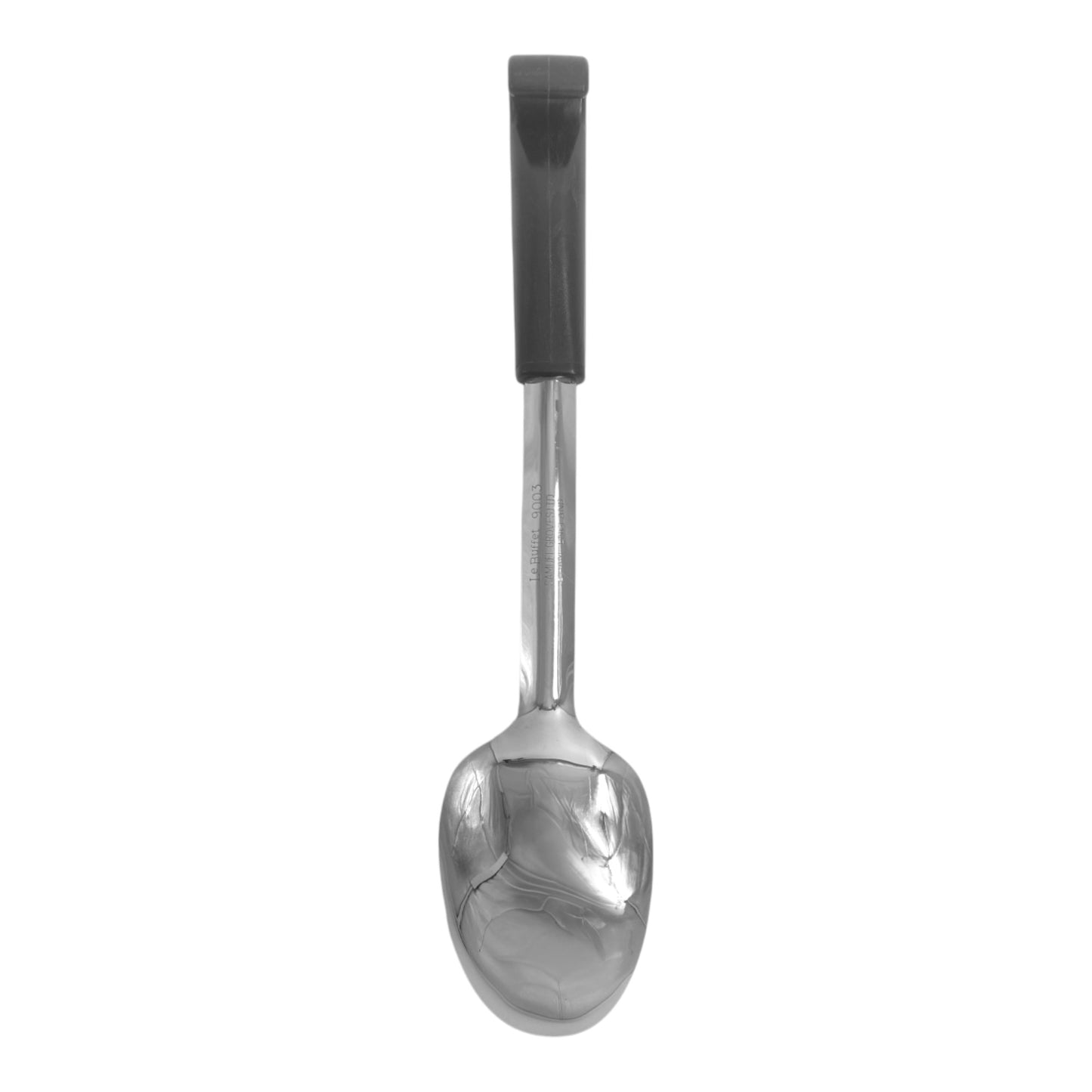 Le Buffet Serving Spoon 30cm – Stainless Steel with Heat-Resistant Handle (Black) - Premium Kitchen from Chabrias Ltd - Just £7.99! Shop now at Chabrias Ltd