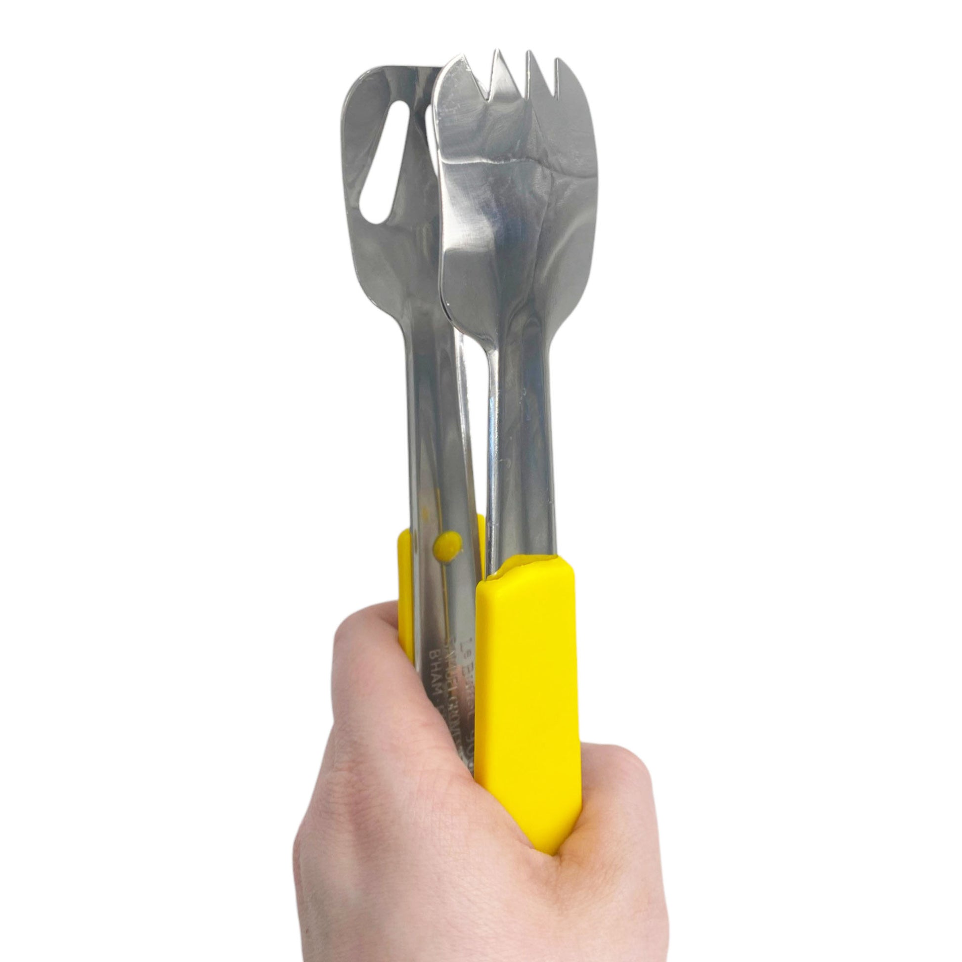 Le Buffet Stainless Steel Serving Tongs – Colour Coded Handles (Yellow) - Premium Kitchen from Chabrias Ltd - Just £7.99! Shop now at Chabrias Ltd