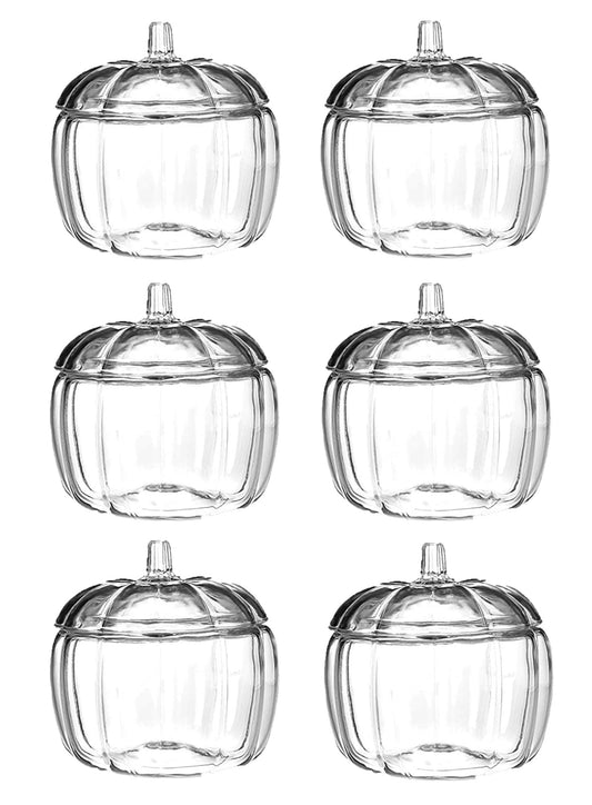 Chabrias Ltd Halloween 70 Oz Clear Glass Pumpkin Jar with Lid - Dishwasher Safe, 2.85 Pounds - Perfect for Cookies, Candies, Snacks, Pantry Organization, or Candle Making (6 Pack) - Premium Home from Chabrias Ltd - Just £71.24! Shop now at Chabrias Ltd