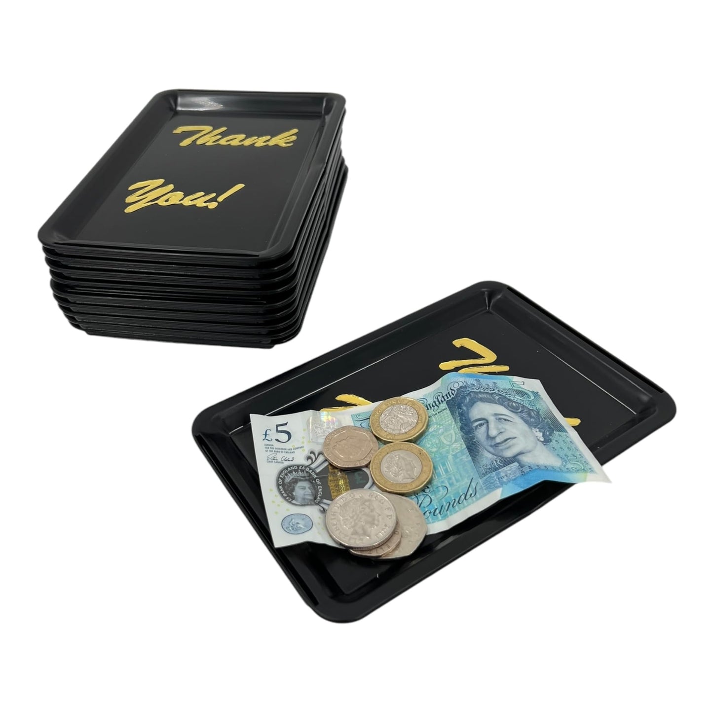Chabrias Ltd Pack of 10 Plastic Rectangle Tip Trays - Professional Bill Presenter for Bars, Restaurants, and Hotels - Premium Home from Chabrias Ltd - Just £12.34! Shop now at Chabrias Ltd