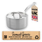 Samuel Groves Classic 18cm Non-Stick Stainless Steel Triply Saucepan with Lid UK Made - Premium Kitchen from Chabrias Ltd - Just £142.50! Shop now at Chabrias Ltd