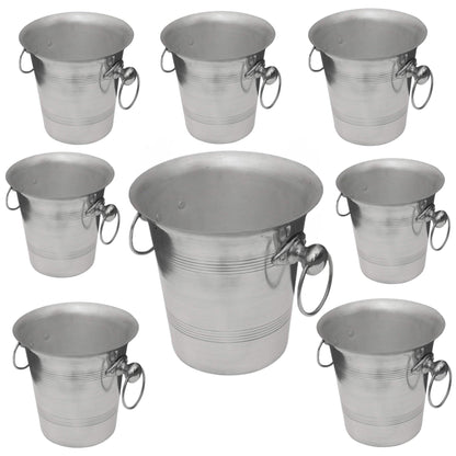 Chabrias Ltd Aluminium Champagne Bucket - 4 Litre / 7 Pint Capacity | Brushed Aluminium Ice Bucket with Swivel Handles for Wine, Champagne, and Prosecco - Premium BISS from Chabrias Ltd - Just £0! Shop now at Chabrias Ltd