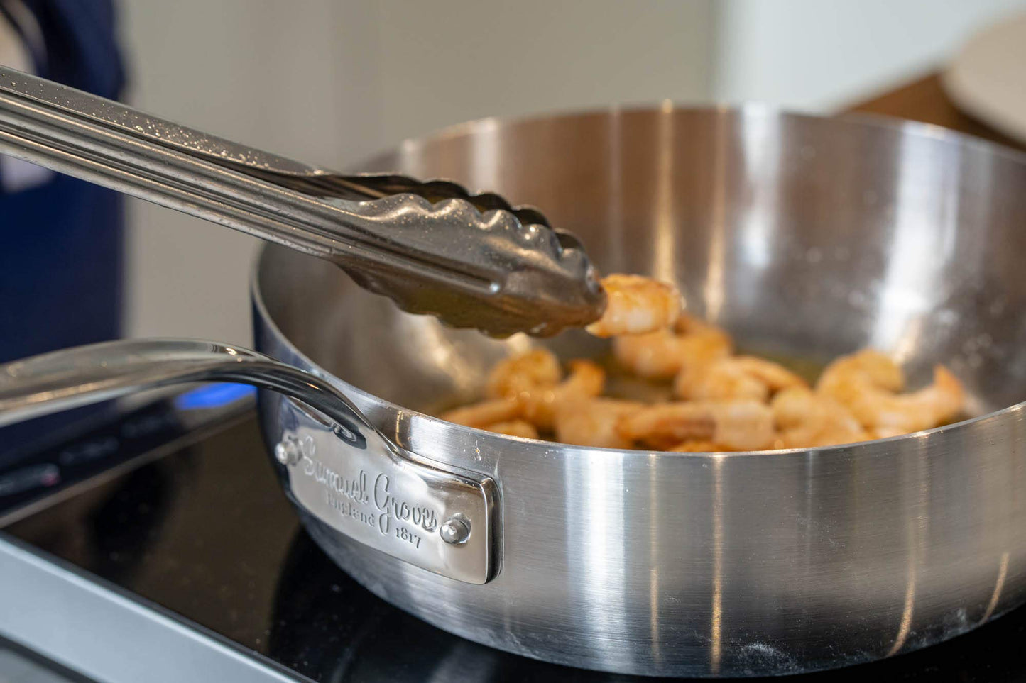 Samuel Groves - Stainless Steel Tri-Ply Chefs Pan, Suitable for All Hobs - Made in England - Premium Kitchen from Samuel Groves - Just £96.90! Shop now at Chabrias Ltd