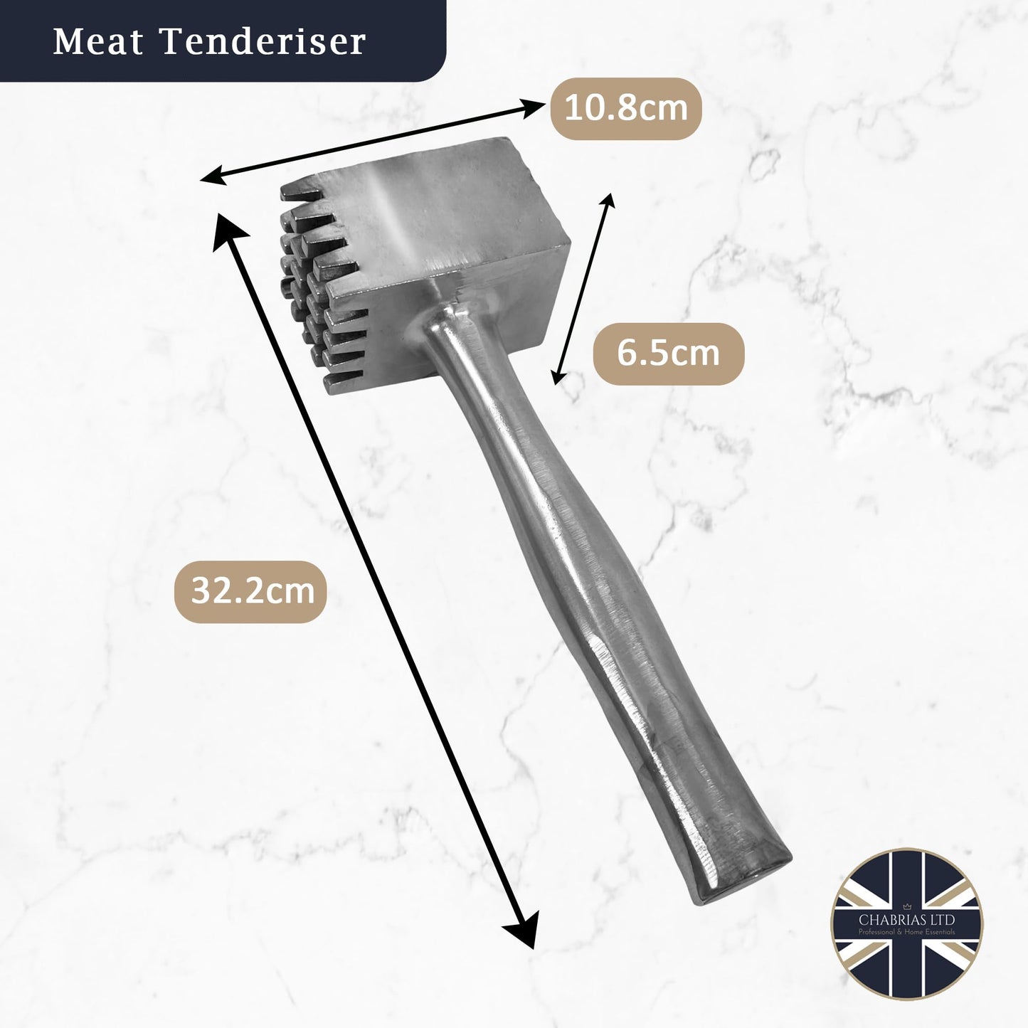 Samuel Groves Heavy Duty Metal Meat Tenderizer Hammer - 8.2" Double-Headed Mallet for Tenderizing Tough Meats - Ideal for Home & Professional Use - Premium Kitchen from Samuel Groves - Just £18.99! Shop now at Chabrias Ltd