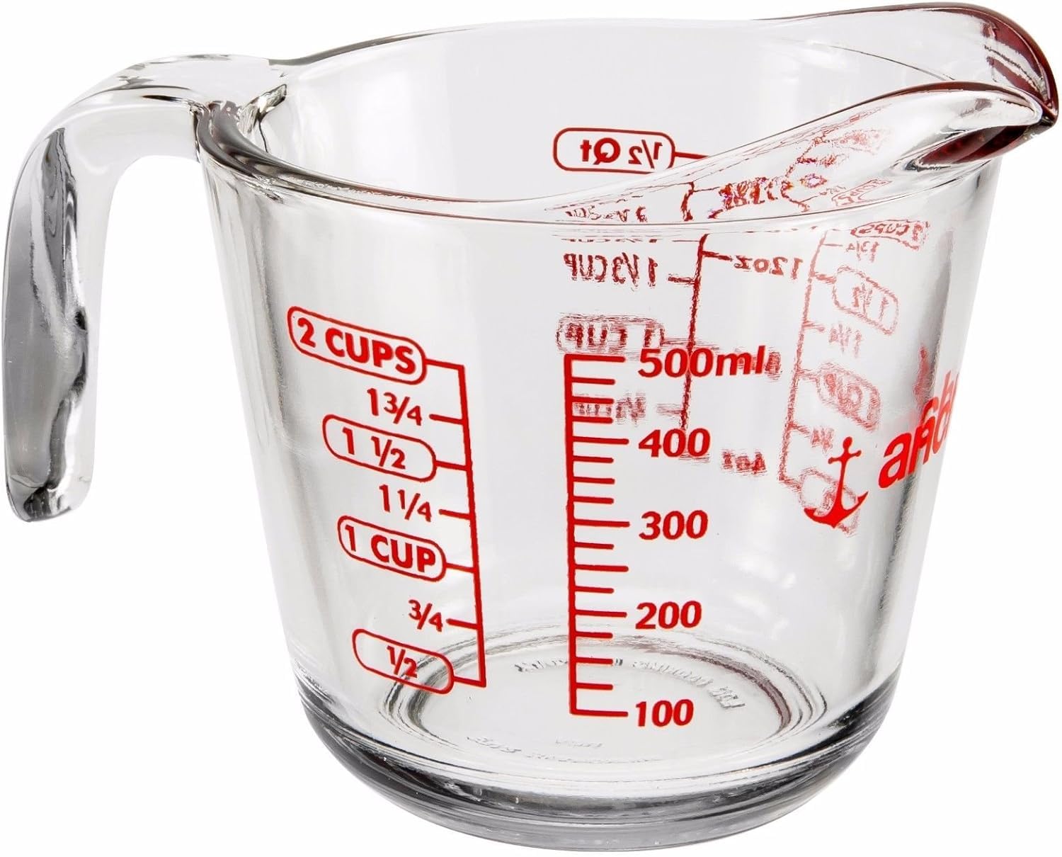 Anchor Hocking 500ml Glass Measuring Jug With Pint & Cups Measurements - Premium Home from Anchor Hocking - Just £7.59! Shop now at Chabrias Ltd