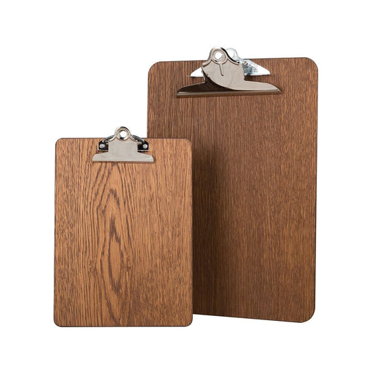 Chalkboards UK Premium Clip Board, Wood, Dark Oak, 34 x 24 x 0.4 cm - Premium Home from Chalkboards UK - Just £7.55! Shop now at Chabrias Ltd