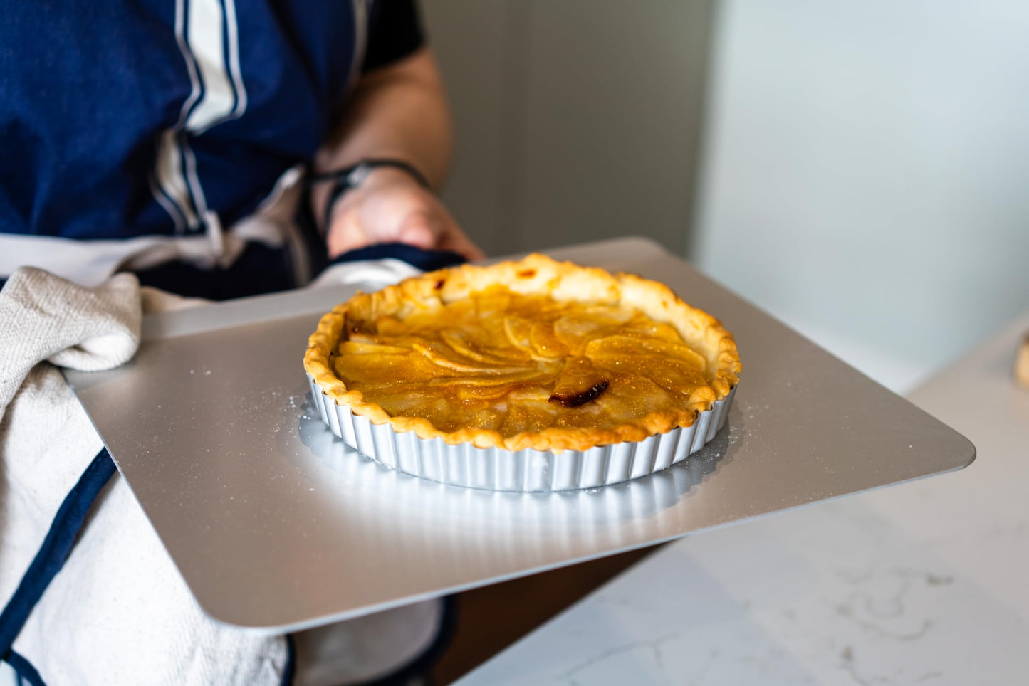 Chabrias Ltd Professional Silver Aluminium Loose Base Fluted Flan Tin, Tart and Quiche Tin - Premium Kitchen from Chabrias Ltd - Just £9.99! Shop now at Chabrias Ltd