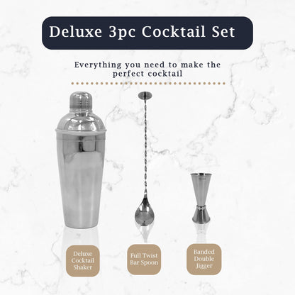 Premium Stainless Steel Cocktail Shakers Set,Cocktail Making Kit, Cocktail Set, Shaker, Jigger, Muddler, Strainer, Pourers, Mixing Spoon, Bar Blade & More - Premium Home from Chabrias Ltd - Just £9.49! Shop now at Chabrias Ltd