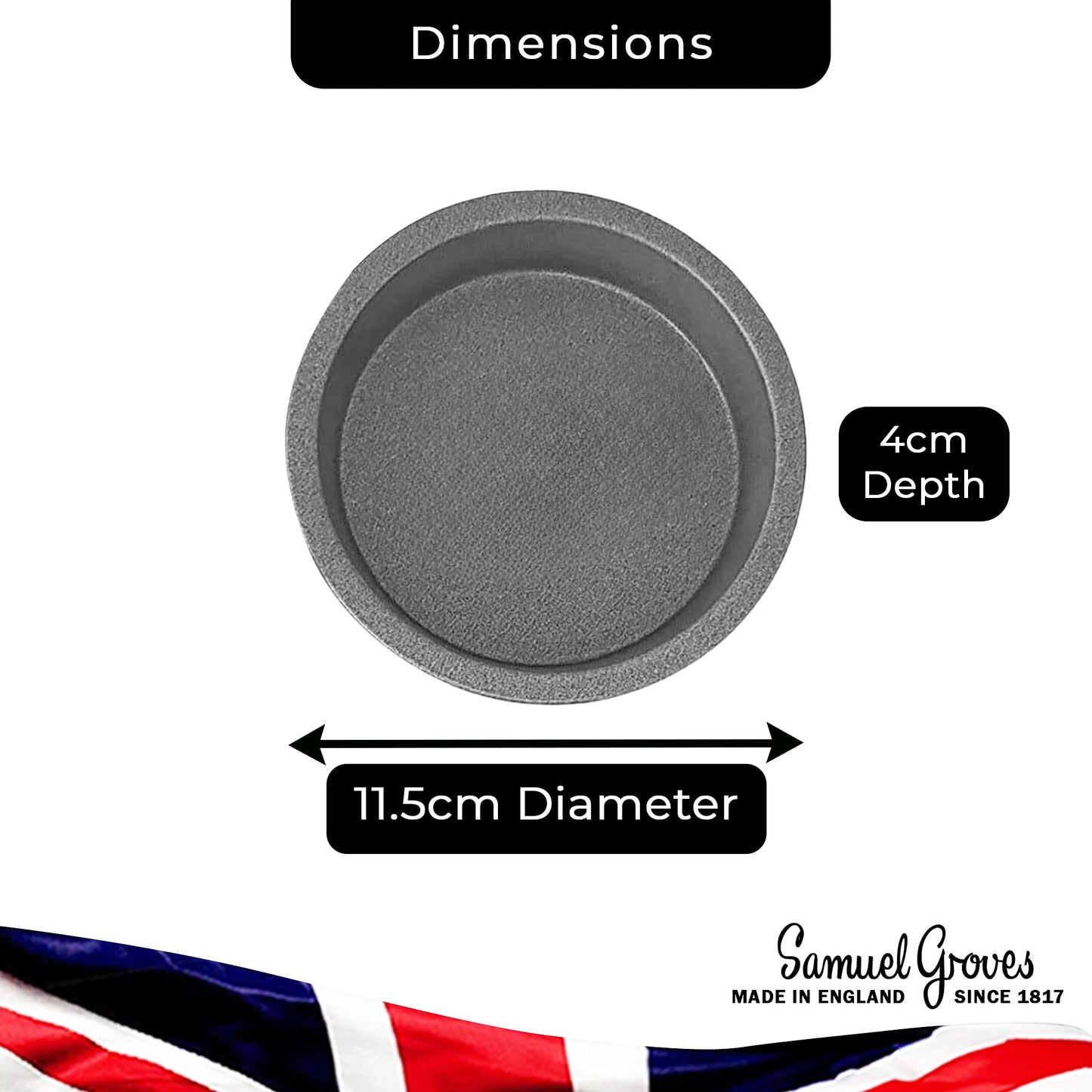 4 x Non-Stick Deep Round Pie Tin (4.5 inch) - Premium Kitchen from Samuel Groves - Just £11.35! Shop now at Chabrias Ltd