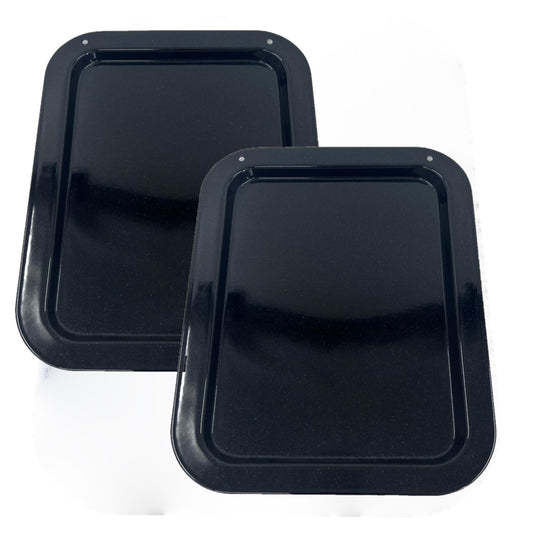 2x Vitreous Enamel Roasting Tray (36cm) - Premium Home from Samuel Groves - Just £17.59! Shop now at Chabrias Ltd