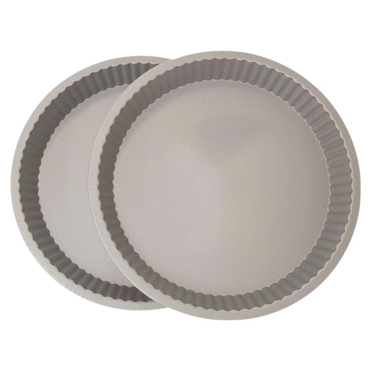 2 x Non-Stick Fluted Round Quiche Pan (12Inch) - Premium Kitchen from Samuel Groves - Just £9.99! Shop now at Chabrias Ltd