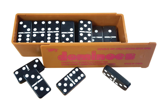 Chabrias Ltd Dominoes- Double Six Plastic White Spots Spinners - Premium Toy from Chabrias Ltd - Just £9.49! Shop now at Chabrias Ltd