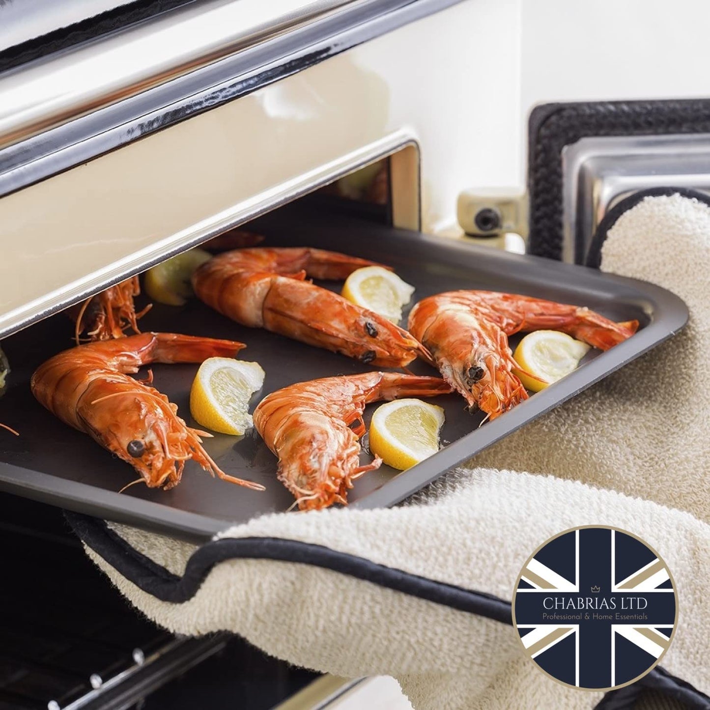 4 x Non-Stick Oven Baking Tray Large (35cm) - Premium Kitchen from Chabrias Ltd - Just £12.34! Shop now at Chabrias Ltd