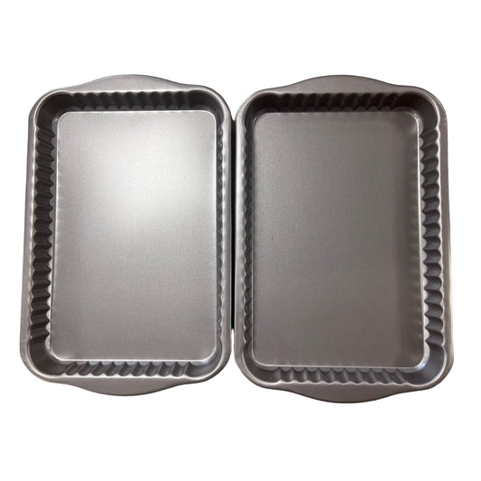 2 x Non-Stick Fluted Rectangle Quiche Tin - Premium Kitchen from Chabrias Ltd - Just £8.54! Shop now at Chabrias Ltd