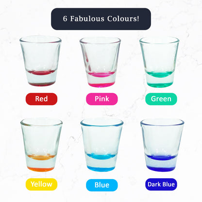 Chabrias Ltd 6 Colour Heavy Base Shot Glass Set, 44ml Shot Glass, Shot Glasses, Vodka, Whisky, Sambuca, Shots, Party Shot Glasses, Shot Glasses Set, Glass Shot Glasses, Espresso Shot Glass, Shot Cups - Premium Kitchen from Chabrias Ltd - Just £18.99! Shop now at Chabrias Ltd