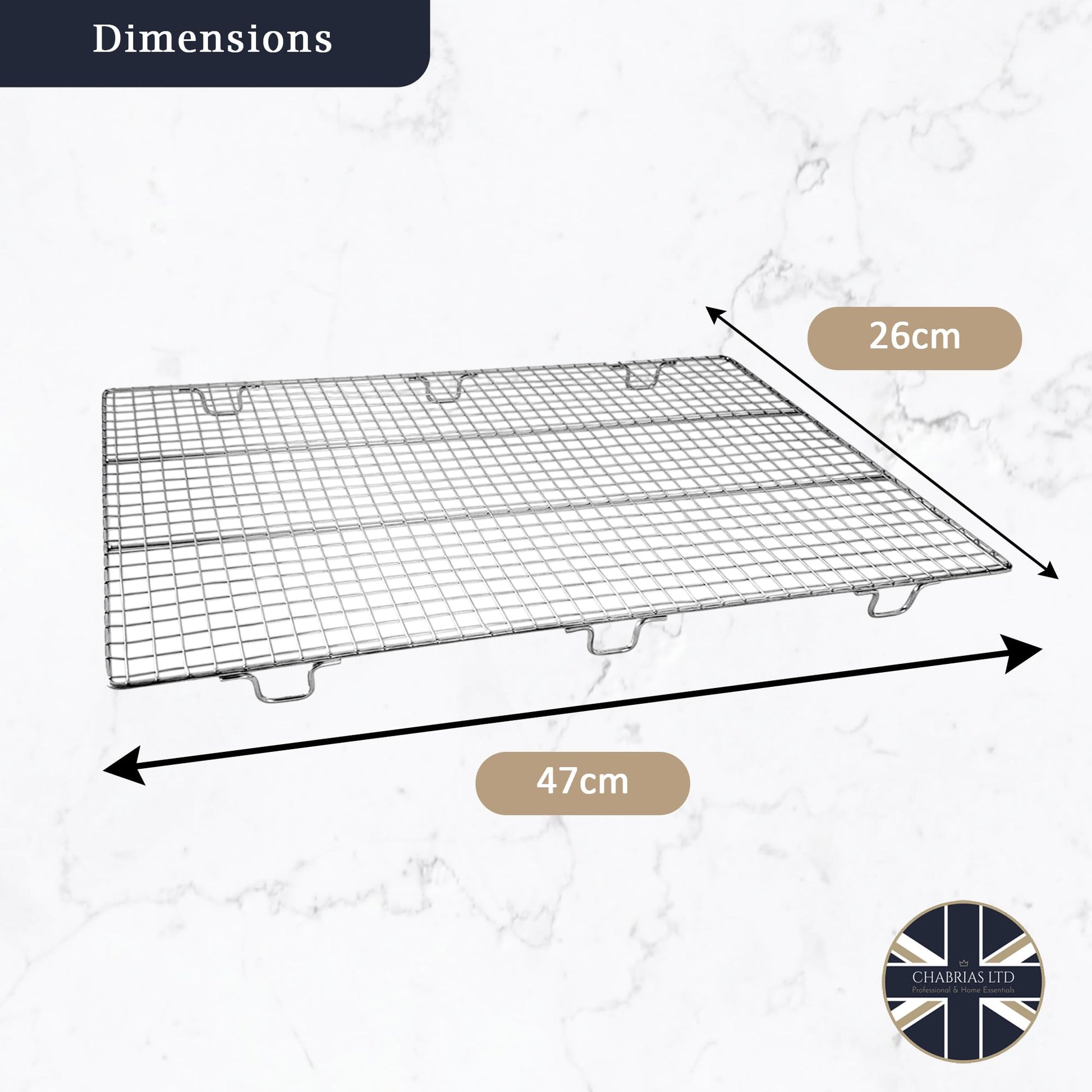 Samuel Groves Heavy-Duty Stainless Steel Cooling Rack Baskets - Premium Kitchen from Samuel Groves - Just £9.49! Shop now at Chabrias Ltd