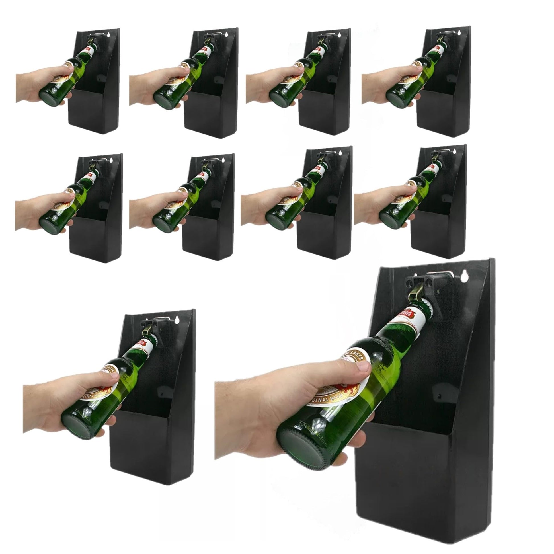 Chabrias Ltd Pub Bar Stand-Up/Wall Mounted Bottle Opener and Catcher UK Made 100% Recycled Plastic - Premium Kitchen from Chabrias Ltd - Just £16.49! Shop now at Chabrias Ltd