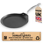 Samuel Groves - Classic Non Stick Stainless Steel Tri-Ply Crepe Frying Pan - Rapid Heat Distribution - Suitable for All Hobs, Including Induction Made in England - Premium Kitchen from Samuel Groves - Just £118.75! Shop now at Chabrias Ltd