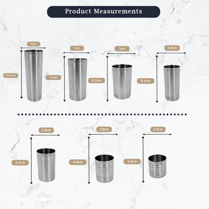 Stainless Steel Thimble Measure (7 Piece) - Premium Kitchen from Chabrias Ltd - Just £18.99! Shop now at Chabrias Ltd