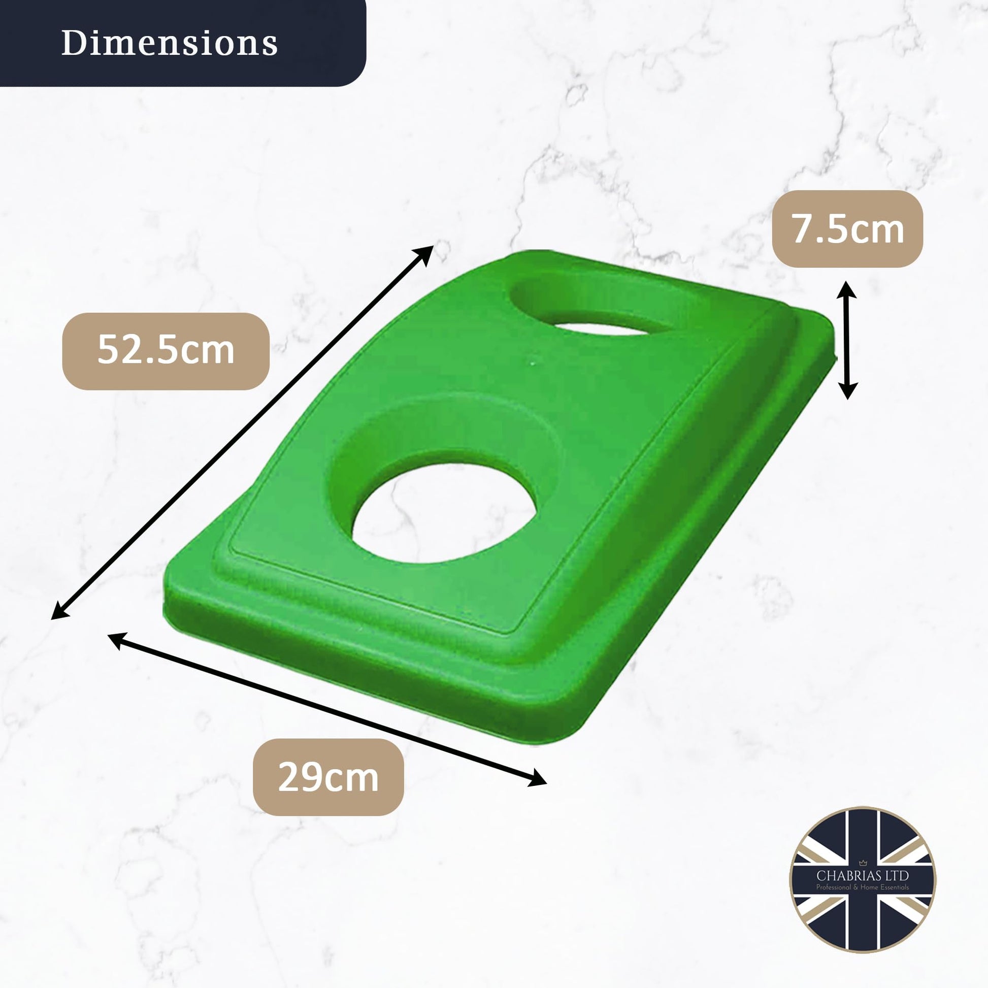 Chabrias Ltd Slim Bin Lids – UK Made Colour Coded Recycling Lids for Slimline Bins | Durable, Easy Fit | for Waste Segregation Waste Management Systems - Premium Home from Chabrias Ltd - Just £24.99! Shop now at Chabrias Ltd