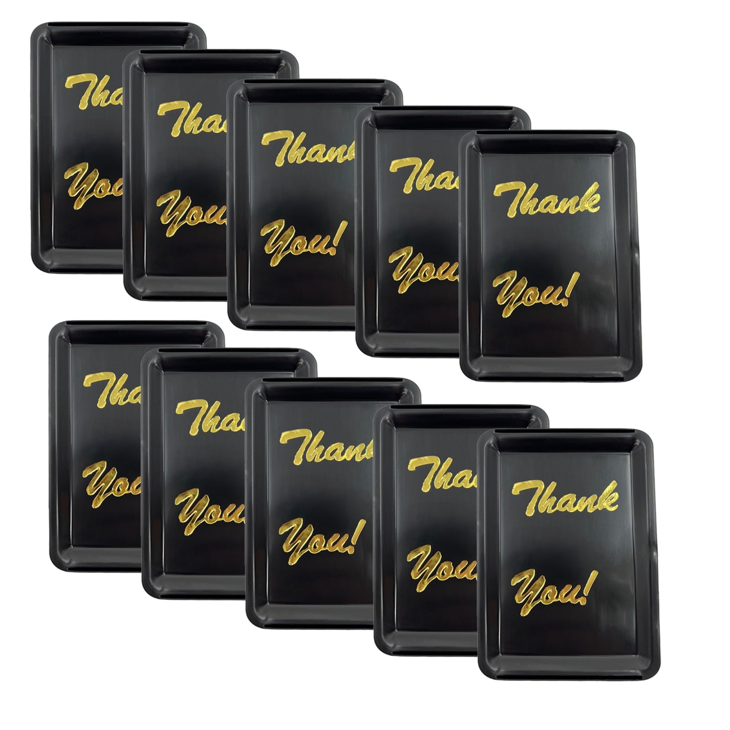 Chabrias Ltd Pack of 10 Plastic Rectangle Tip Trays - Professional Bill Presenter for Bars, Restaurants, and Hotels - Premium Home from Chabrias Ltd - Just £12.34! Shop now at Chabrias Ltd