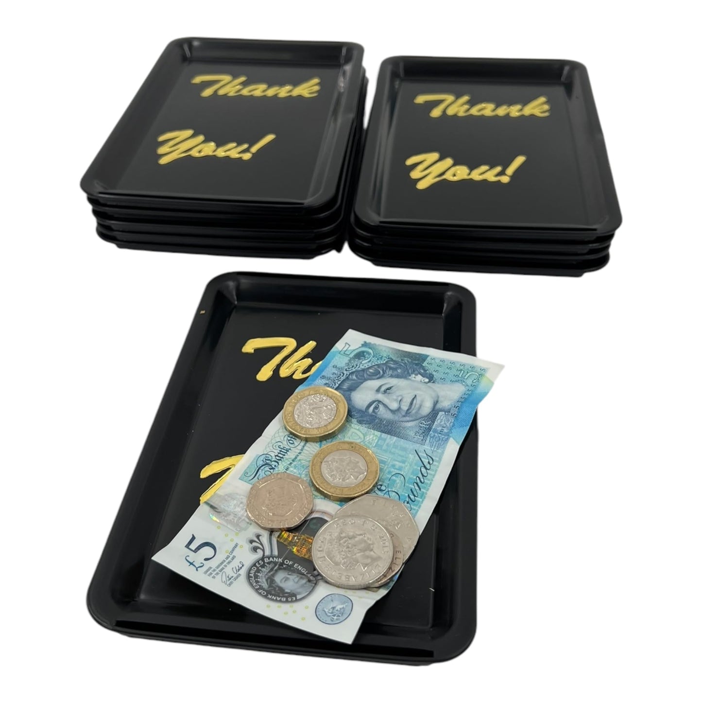 Chabrias Ltd Pack of 10 Plastic Rectangle Tip Trays - Professional Bill Presenter for Bars, Restaurants, and Hotels - Premium Home from Chabrias Ltd - Just £12.34! Shop now at Chabrias Ltd