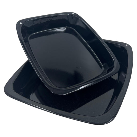 Samuel Groves UK Made Vitreous Enamel Roasting Tin Baking Tray Pans Set 37cm/33cm/28cm - Premium Great British Bakeware from Samuel Groves - Just £9.99! Shop now at Chabrias Ltd