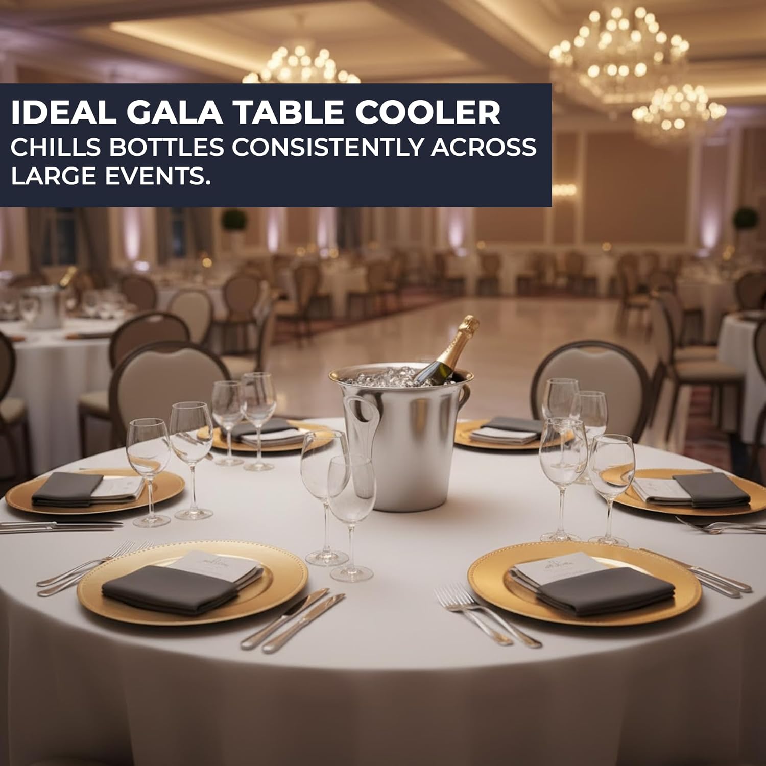 Premium Stainless Steel Ice Bucket 4.5L | Wine & Champagne Drinks Cooler for Parties, BBQs & Home Bars - Premium  from Chabrias Ltd - Just £13.99! Shop now at Chabrias Ltd