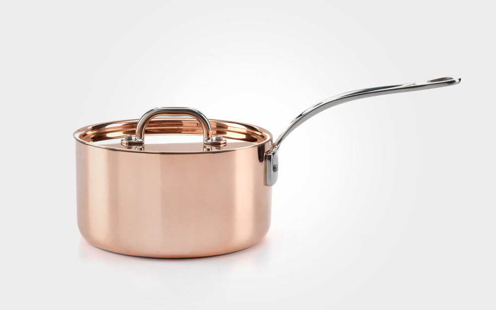 3 piece Copper Induction Saucepan Set