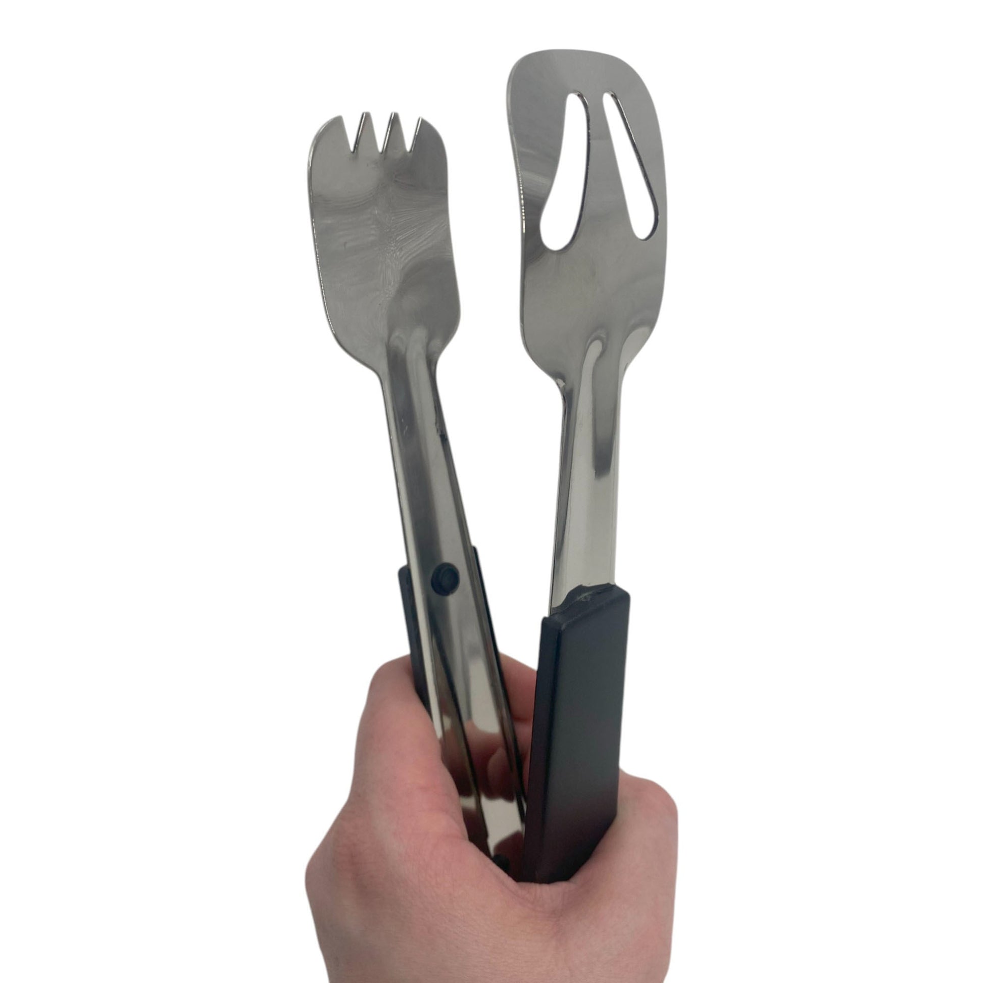Le Buffet Stainless Steel Serving Tongs – Colour Coded Handles (Black) - Premium Kitchen from Chabrias Ltd - Just £7.99! Shop now at Chabrias Ltd