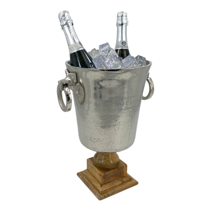 Deluxe 6.5 Litre Vintage "Cuvée de Prestige Champagne" Bucket on Elegant Wooden Stand - Premium Kitchen from Chabrias Ltd - Just £67.99! Shop now at Chabrias Ltd