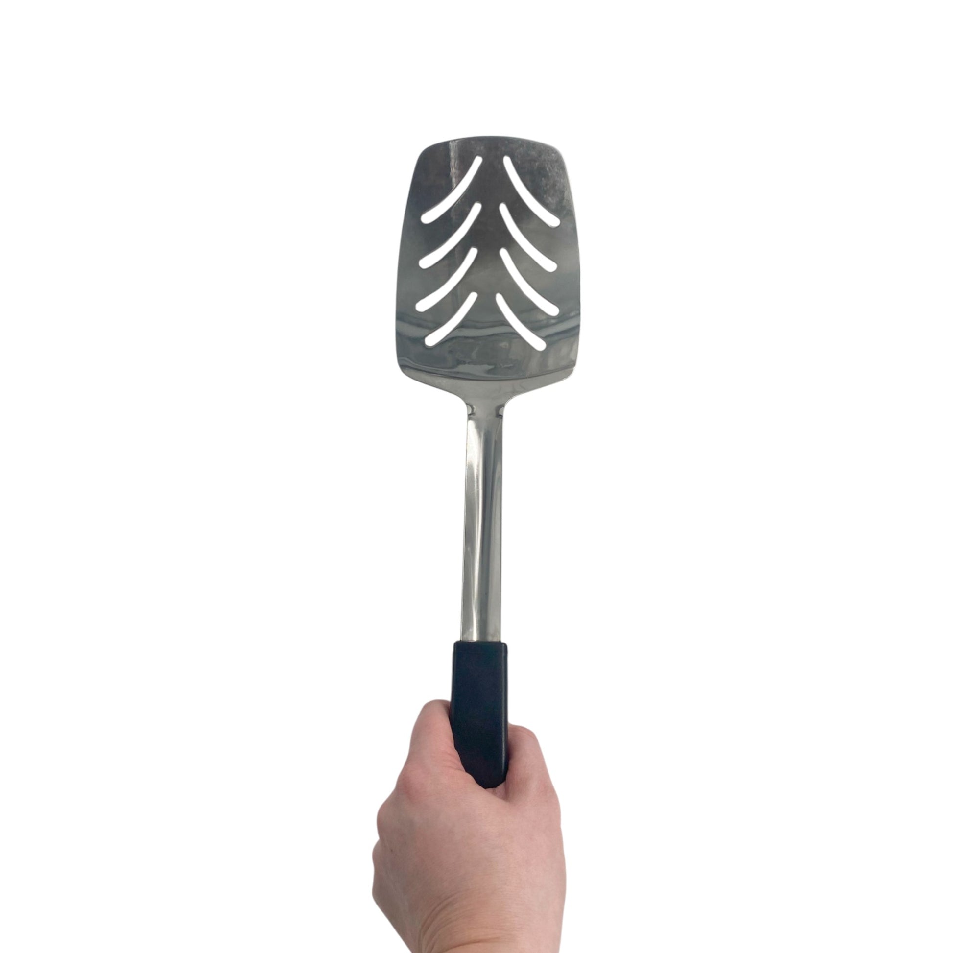 Le Buffet Slotted Turner – Stainless Steel with Heat-Resistant Handle (Black) - Premium Kitchen from Chabrias Ltd - Just £7.99! Shop now at Chabrias Ltd