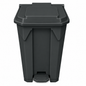 80 litre grey step-on pedal bin with fitted lid for kitchen office and commercial waste