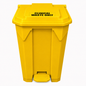 80 Litre Yellow Clinical Waste Step-on Pedal Bin - Hands-Free Waste Bin for Hospitals, Clinics & Care Home