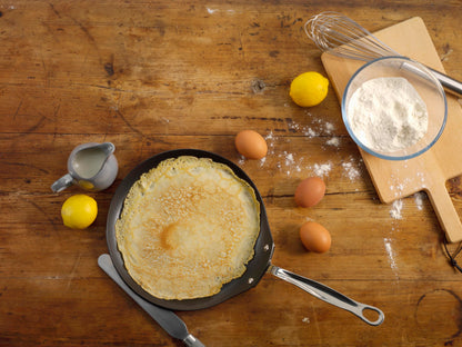 Samuel Groves - Classic Non Stick Stainless Steel Tri-Ply Crepe Frying Pan - Rapid Heat Distribution - Suitable for All Hobs, Including Induction Made in England - Premium Kitchen from Samuel Groves - Just £118.75! Shop now at Chabrias Ltd