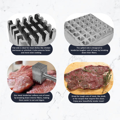 Samuel Groves Heavy Duty Metal Meat Tenderizer Hammer - 8.2" Double-Headed Mallet for Tenderizing Tough Meats - Ideal for Home & Professional Use - Premium Kitchen from Samuel Groves - Just £18.99! Shop now at Chabrias Ltd