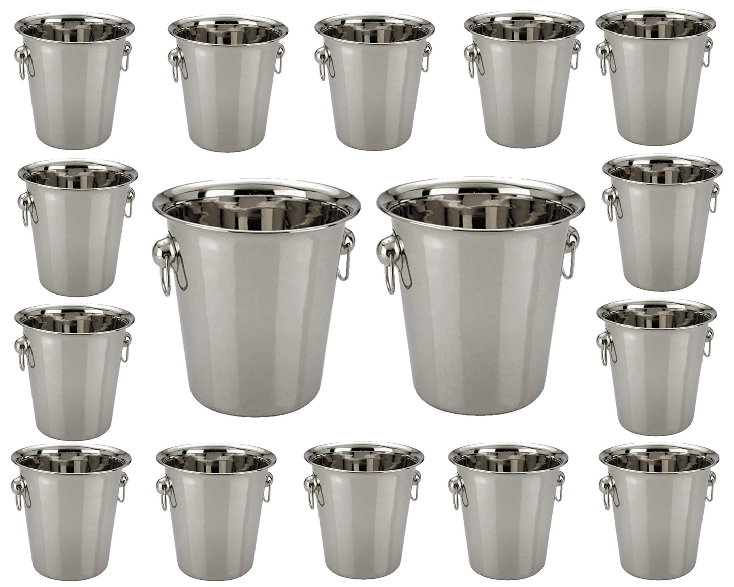 Chabrias Ltd Champagne Wine Ice Bucket, 5 Litre Ice Bucket, Champagne Bucket, Beer Cooler, Drinks Cooler, Wine Bucket, Ice Buckets, Wine Cooler Bucket, High Polished Stainless Steel (16 Pack) - Premium Kitchen from Chabrias Ltd - Just £132.99! Shop now at Chabrias Ltd